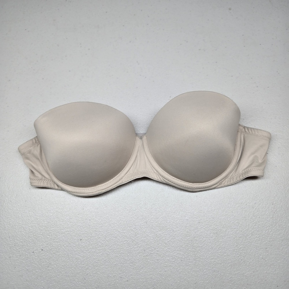 Victoria's Secret PINK Women Bra 36B Beige T Shirt Lightly Lined READ